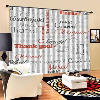 

English curtains for bedroom Luxury Blackout 3D Window Curtain For Living Room Bedroom Drapes Drapes Cortinas