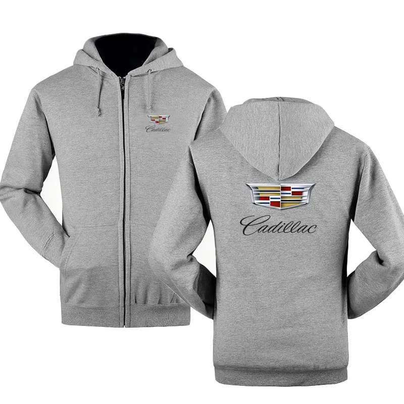 

Spring & Autumn Cadillac logo zipper Hoodies Outerwear male Casual coat Brand zipper Hoodies &Sweatshirts