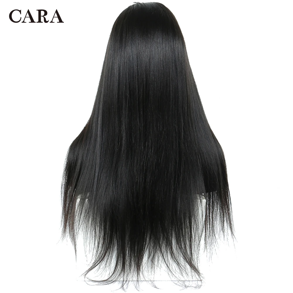 360 парик из бразильских человеческих накладная челка, бразильские волосы, прямые парики из кружева, 180% плотность, Remy CARA