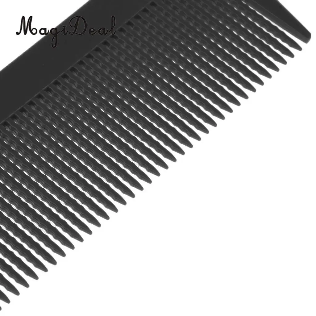 2pcs Plastic Clipper Barber Hair Cutting Styling Combs for Blending Tapering Flat Tops- 9.3inch Black White