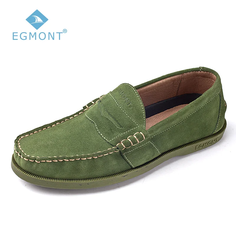 

Egmont Spring Summer Boat Shoes Vintage Mens Casual Shoes Loafers Cow Suede Handmade Comfortable Driving Shoes Breathable