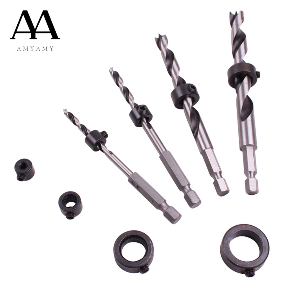 AMYAMY Woodworking drill bit Limit Ring Locating Ring Drill Stop