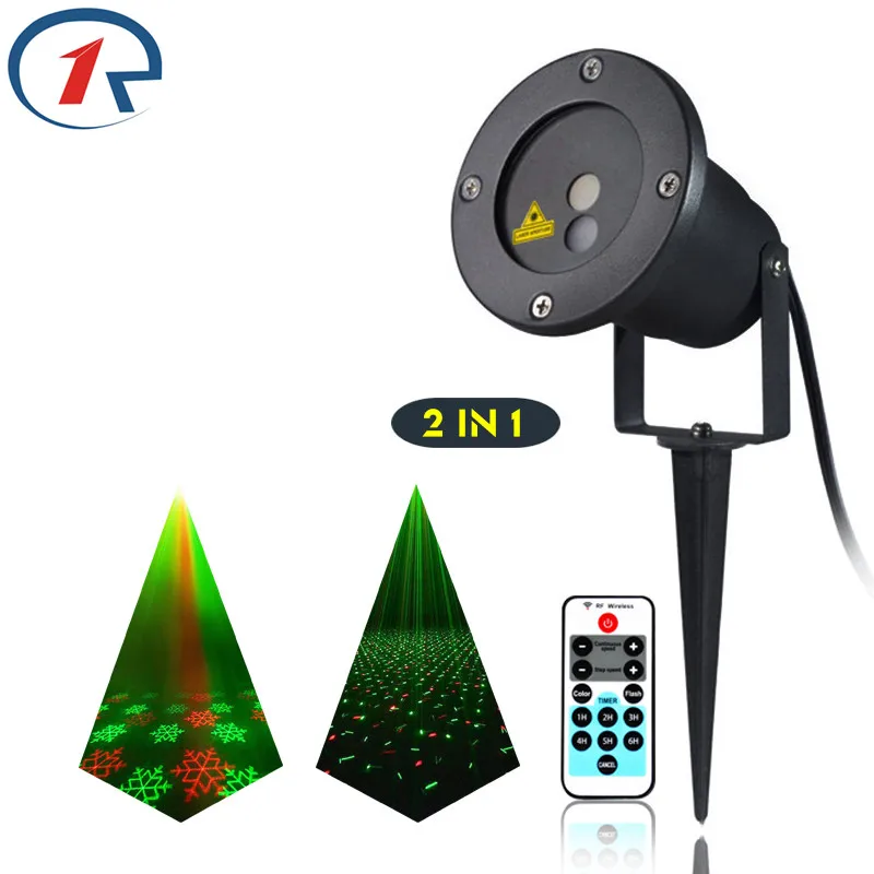 

ZjRight IR Remote Christmas 2patterns Red Green laser light outdoor waterproof projection stage light bar KTV disco dj lighting