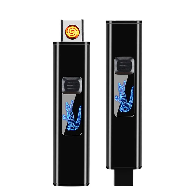 

Yooap USB Electronic Lighter Tungsten Wire Multi-color Windproof Double-sided LED Screen USB Cigarette Lighter Gadgets for Men