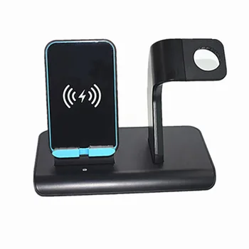 

2 in 1 Design Phone Watch Charger Base 7.5W Wireless Charger Stand for iPhone 8/X