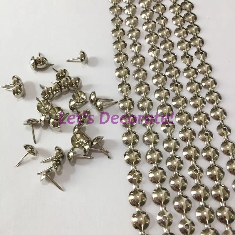 Free shipping 25meters/lot 11mm Nickel Plated Nail Strips / Sofa