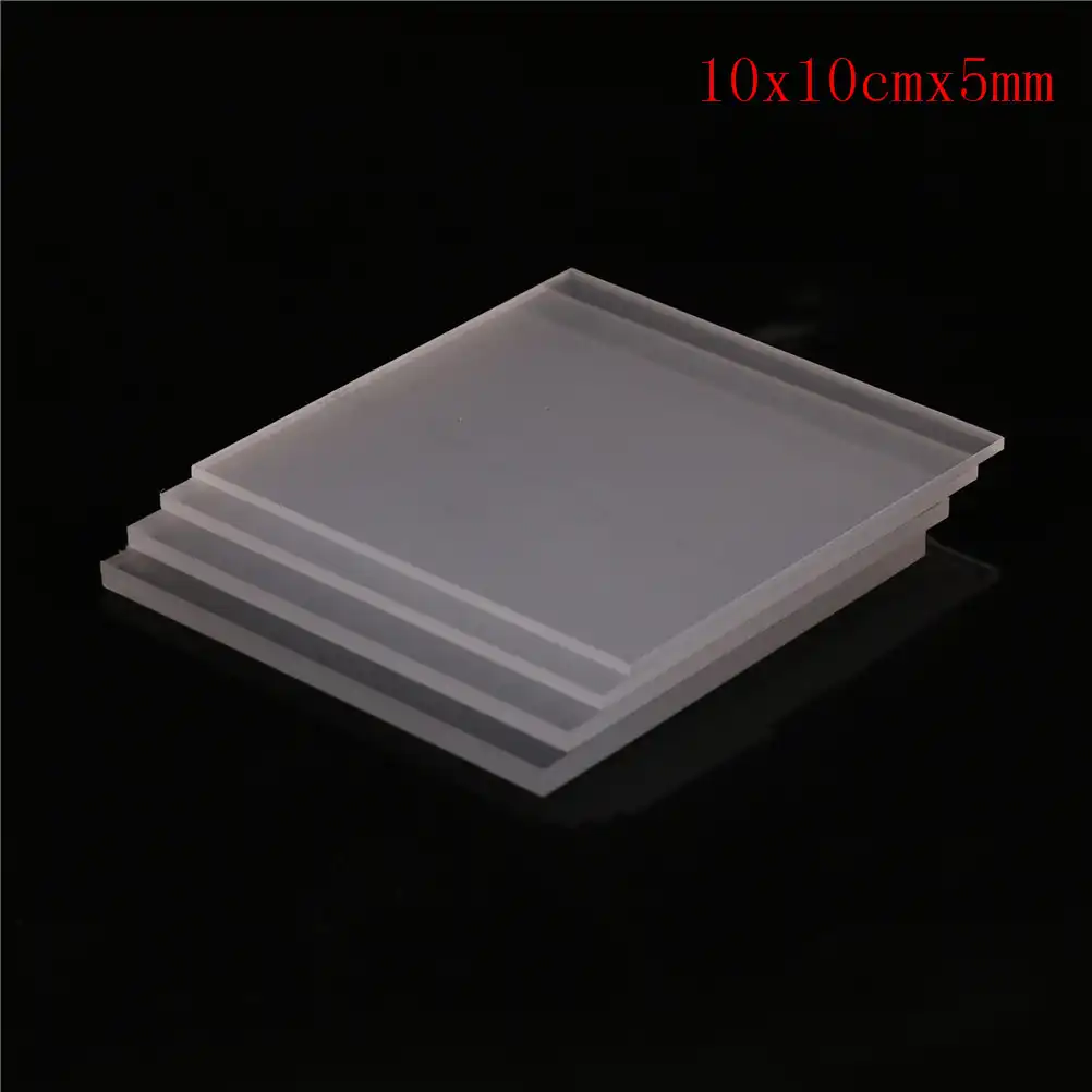 1pcs Colour Clear Plastic Perspex Acrylic Sheet 8x8cm Thickness 2.3mm