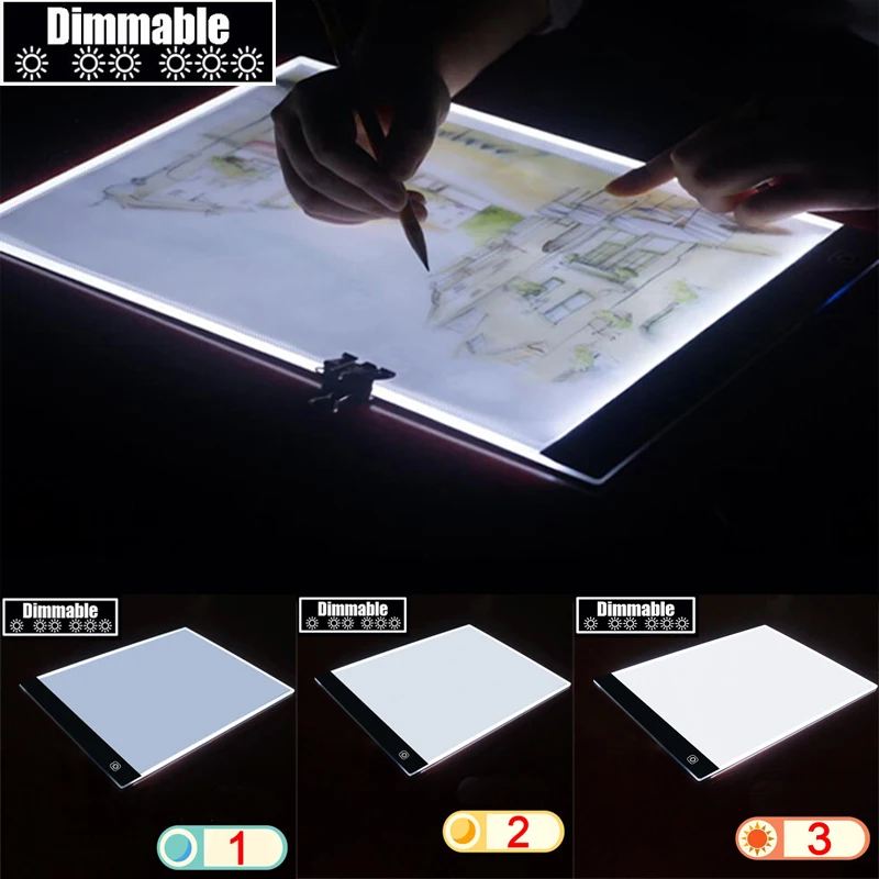 A4 Writing Diamond Painting Light Box Tracing Board Copy Pads Tablet Artcraft Copy Table LED Board Adjustable light source z250