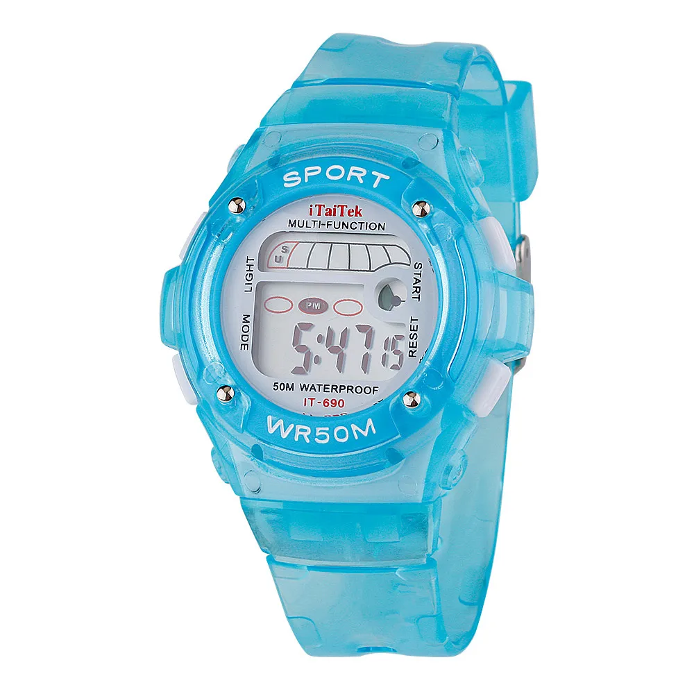 Детские Многофункциональные водонепроницаемые спортивные часы, светящиеся модные детские спортивные часы для подростков, водонепроницаемые подарки для детей