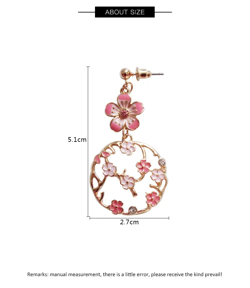 SANSUMMER, женские длинные серьги, дизайн, милые серьги в виде цветка, винтажные очаровательные металлические Висячие серьги, ювелирное изделие 6090