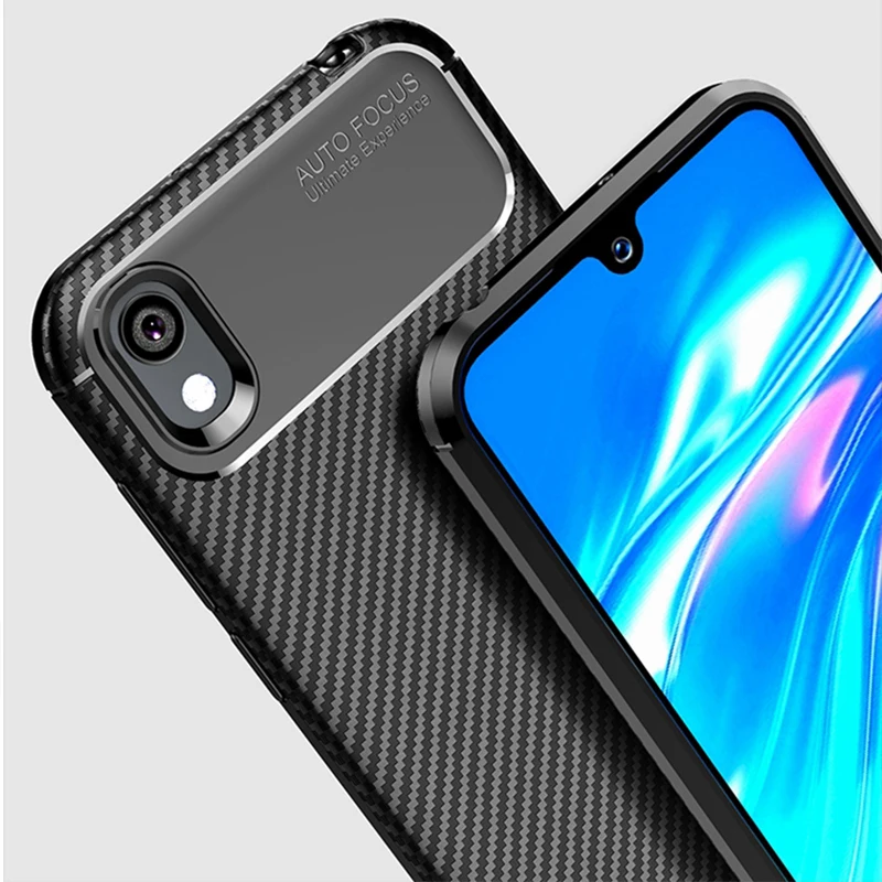 Чехол для Honor 8 S Роскошный чехол из углеродного волокна противоударный телефона