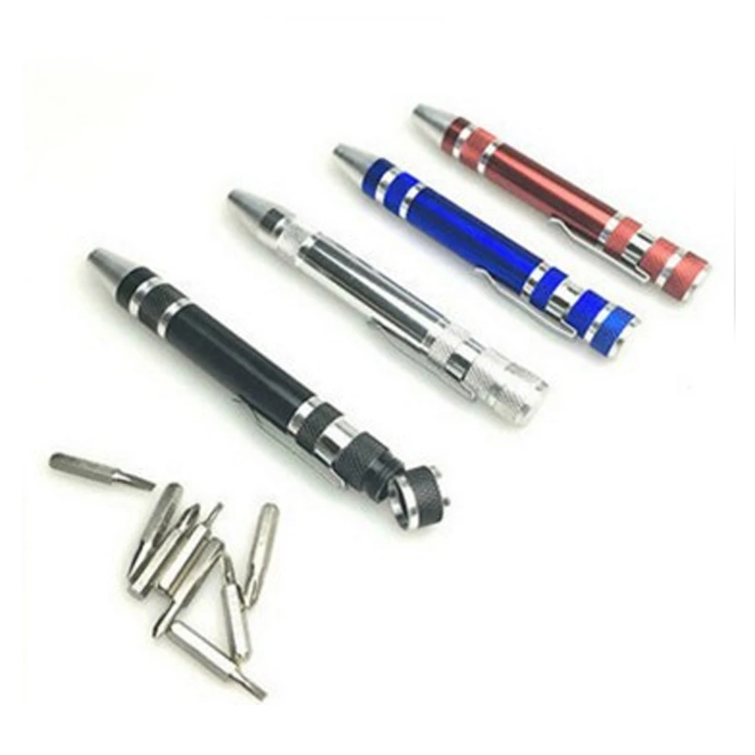 

8 in 1 Aluminum Precision Multi-Tool Screw Driver Portable Screwdriver Set Pen Style Repair Tools Hand Tools 4 Colors