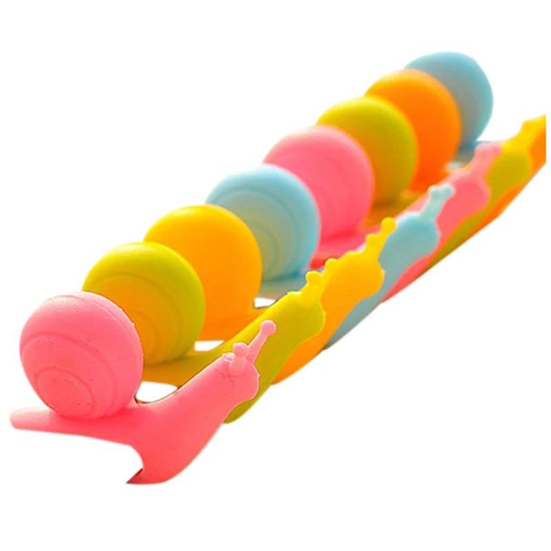 

10 pcs/Set Cute Snail Shape Tea Bag Clip Cup Mug Tea Infuser Strainer Clips Party Decor Random Color Silicone Tea Bag Holder