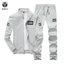 RUELK, новинка, модный спортивный костюм для мужчин, весенний бренд, повседневные толстовки, комплект из двух предметов, толстовка+ спортивные штаны, мужской спортивный костюм