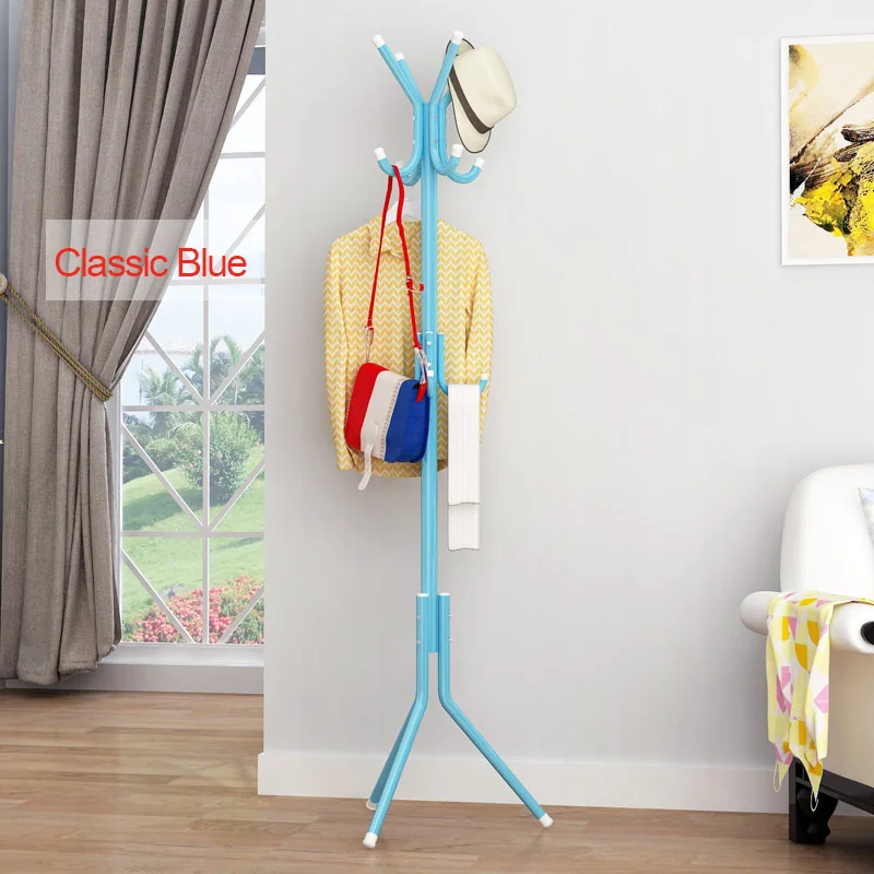 Железная вешалка для одежды, вешалка для шляп, стойка для гостиной, спальни, витрина, легкая сборка, креативная современная домашняя мебель - Цвет: Classic Blue