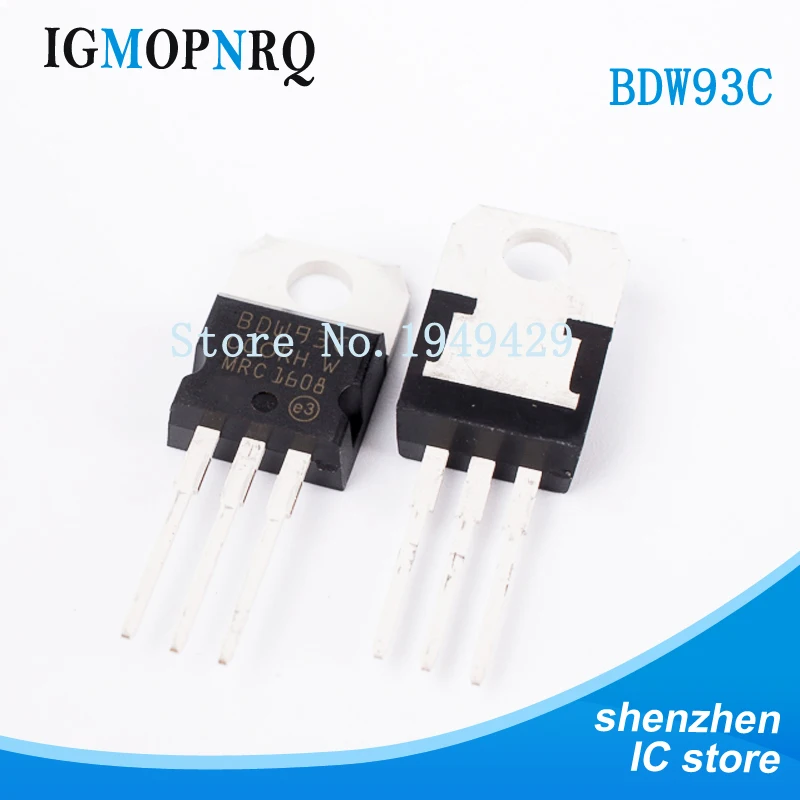 

10PCS BDW93C TO-220 BDW93 Darlington transistor NPN new original free shipping fast delivery