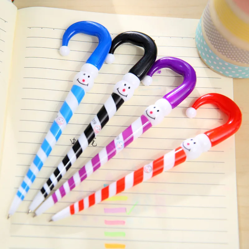

Gel Pen Creative Cute Cartoon Umbrella Chirsmas Funny Expression Ballpoint Pens blue 0.7mm School Office Supplies 1Pcs