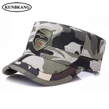 Новая мужская камуфляжная кепка Snapback, армейская шляпа с вышивкой орла, тактическая бейсболка, хлопковая Спортивная камуфляжная кепка с плоским верхом, шляпа папы костяная