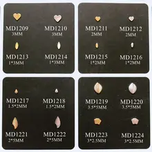 30 шт./пакет набор страз с плоской задней металла серьги-гвоздики в форме сердца «Лошадь», «кошачий глаз»/Shell/гетры с рисунком листьев, металлические серьги-гвоздики