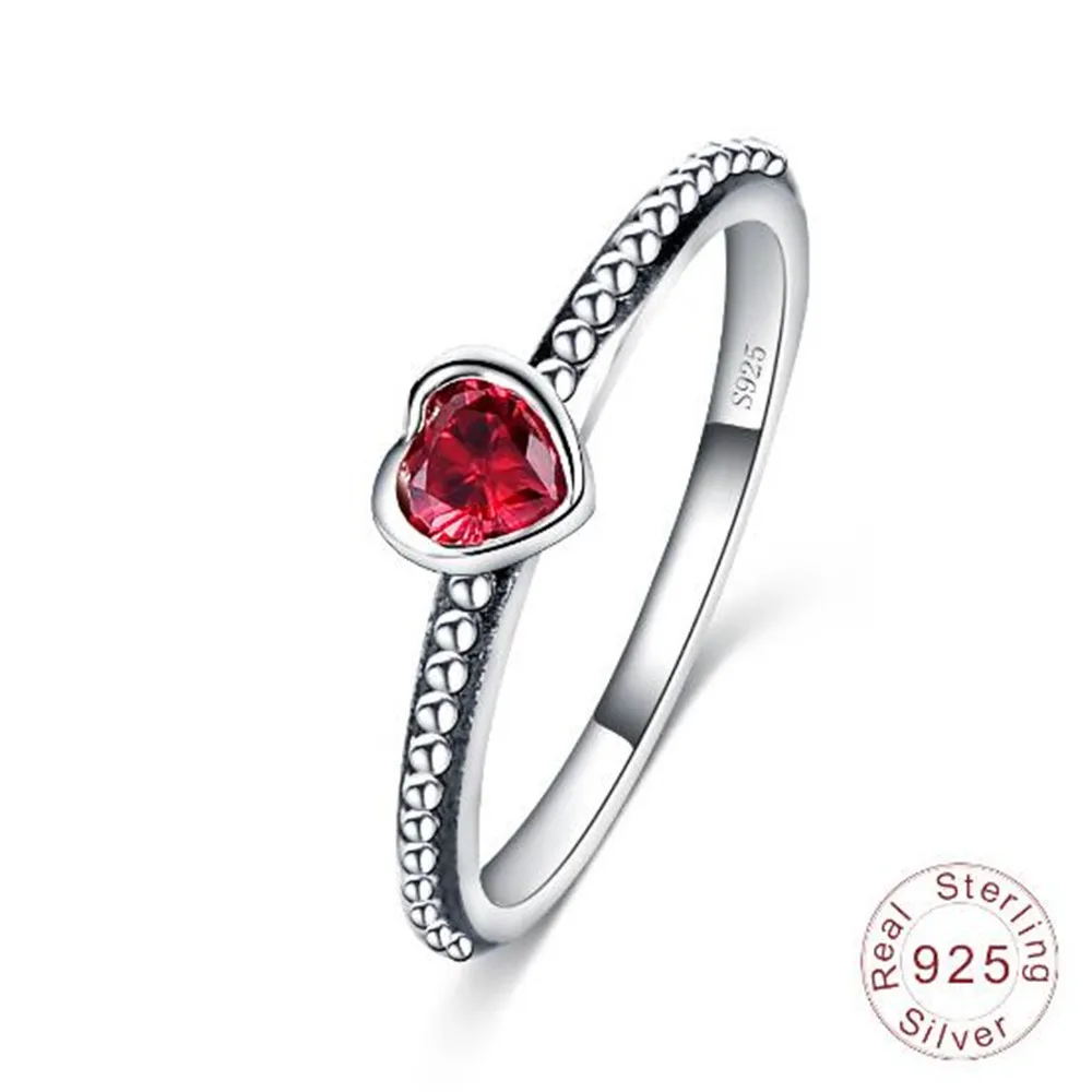 New Tredny 925 Sterling Silver Rings for Women Romantic Heart Finger Ring Wedding Jewelry anillos mujer | Украшения и аксессуары