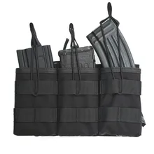 OneTigris тактический MOLLE тройной Открытый Топ подсумок быстро AK AR M4 FAMAS Mag подсумок страйкбол военный Пейнтбол оборудование
