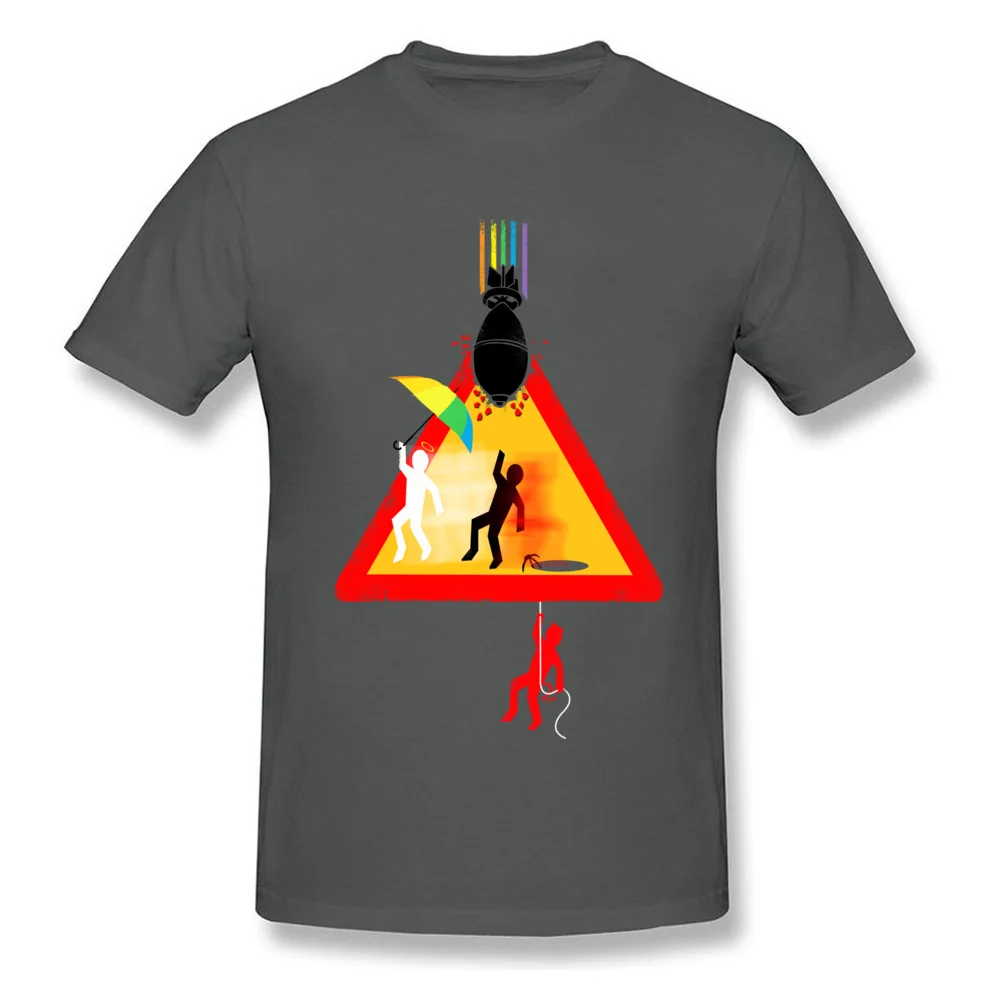 Casual Beware of Falling Object Normal Short Sleeve Autumn Tops & Tees Wholesale O Neck Pure Cotton T-Shirt Men Top T-shirts Beware of Falling Object carbon
