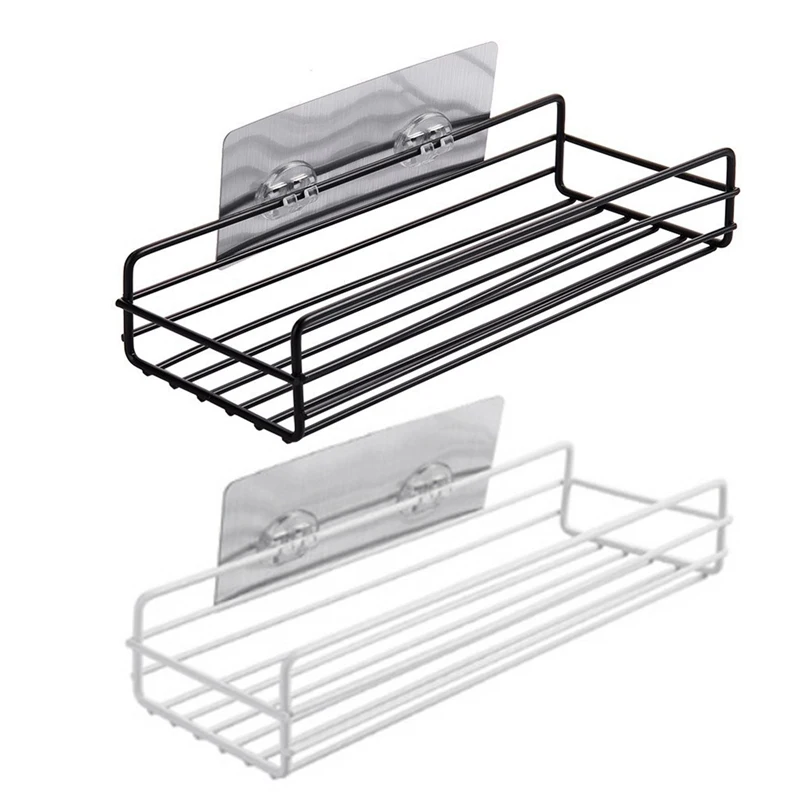 Bath Organizer Baskets Rust Proof Stainless Steel Brushed Suction Shower Holder Rack For Shampoo Conditioner