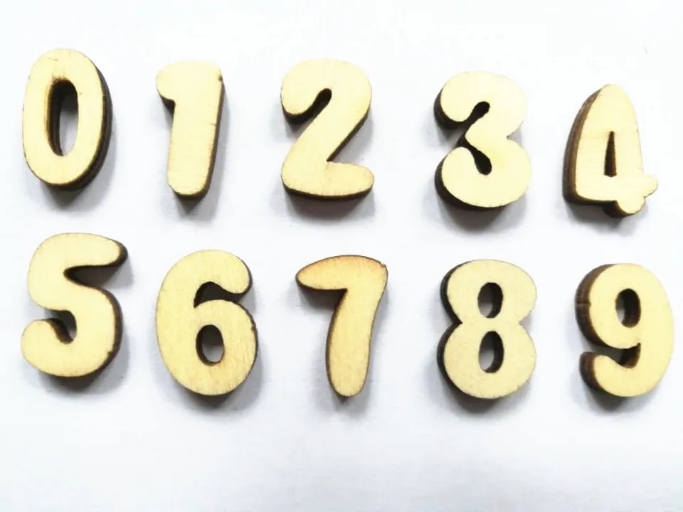Miniature Figurines 104pcs complete English alphabet Letters Wooden number Craft Home Decoration Alphabet Wedding Birthday Figurines Miniatures