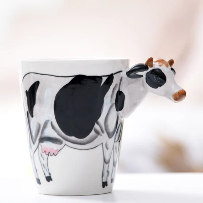 Креативный подарок, керамическая кружка для кофе, молока, чая, 3D, в форме животного, ручная роспись, олень, жираф, корова, обезьяна, собака, кошка, верблюд, слон, лошадь, чашка - Цвет: see chart