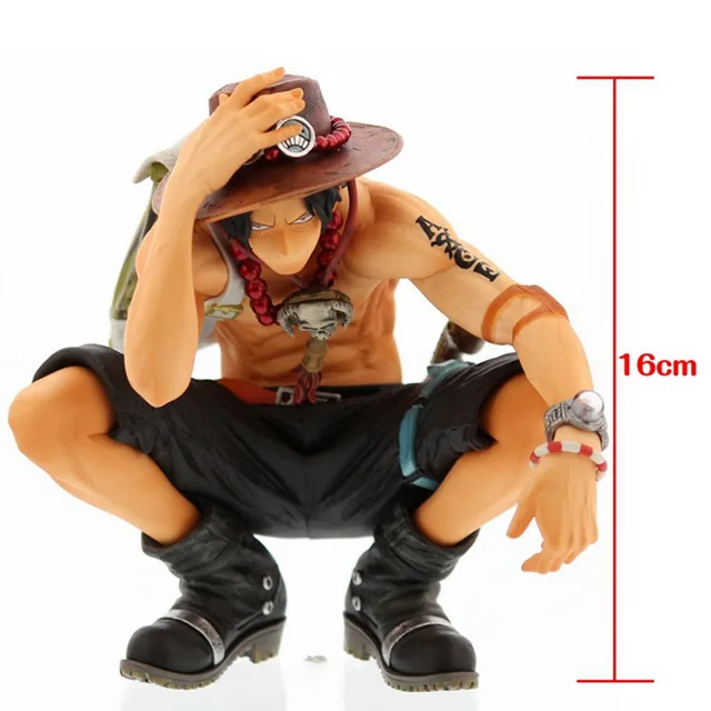 One Piece Ace Squatting Action Figure Toy