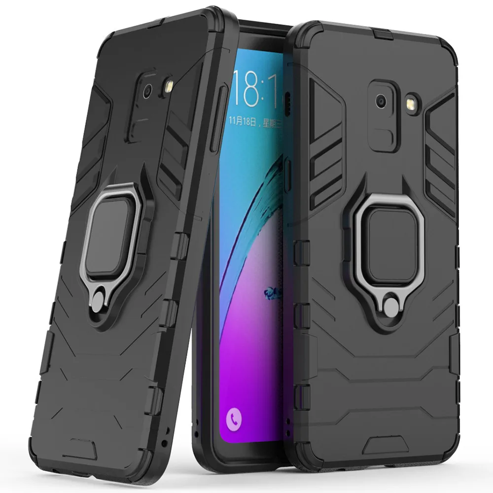 Чехол для Samsung Galaxy A8 Plus 2018 Силиконовый ТПУ Магнитный жесткий поликарбонатный