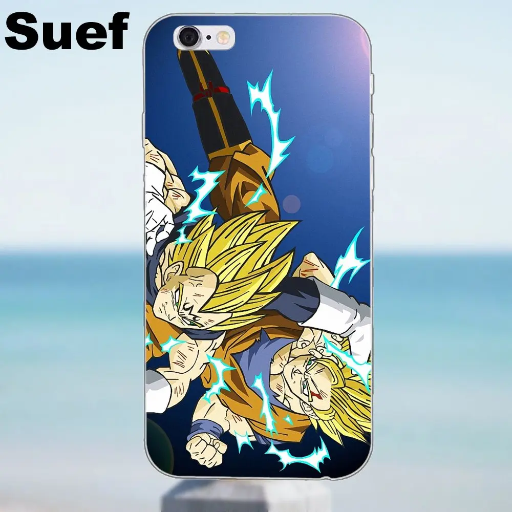 Suef Son Goku Vs Vegeta для iPhone X 4 4S 5 5S 5C SE 6 6S 7 8 Plus Samsung Galaxy J1 J3 J5 J7 A3 A5 2016 2017 мягкая новая мода|for