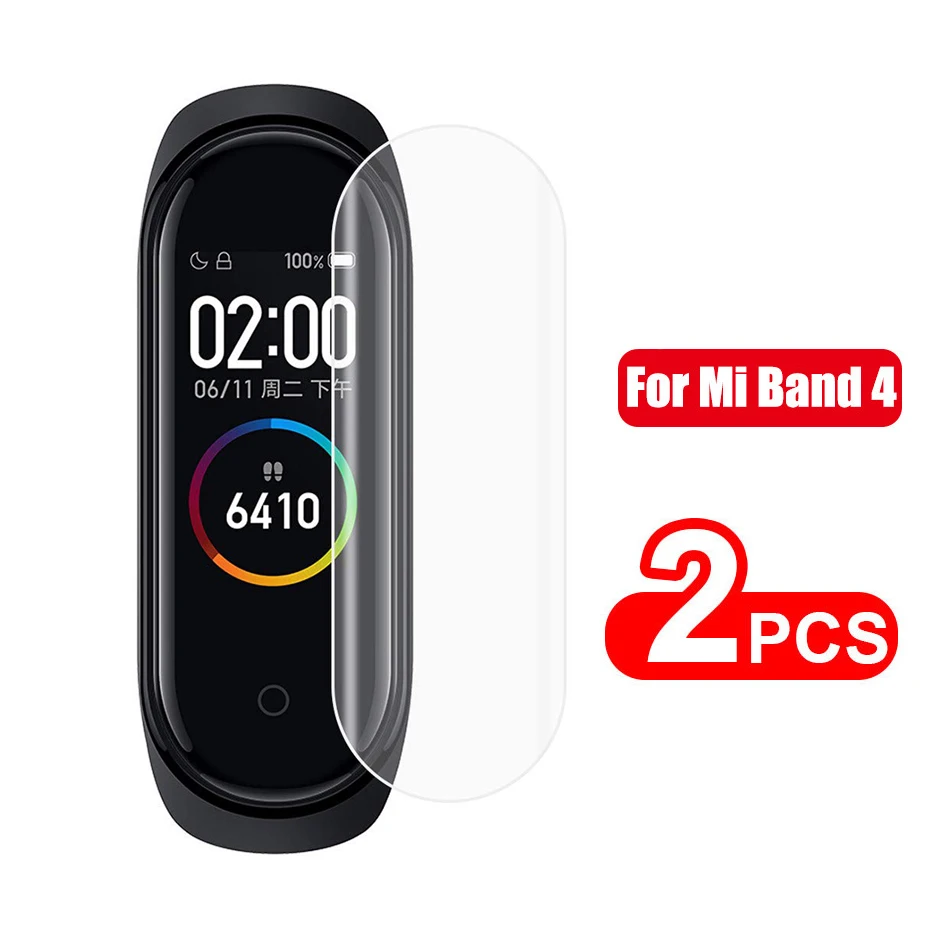 

2PCS/Lot TPU Screen Protector Film For Xiaomi Band 4 HD Full Cover Screen Protector For Mi Band 4 Soft Wristband Screen For Mi 4