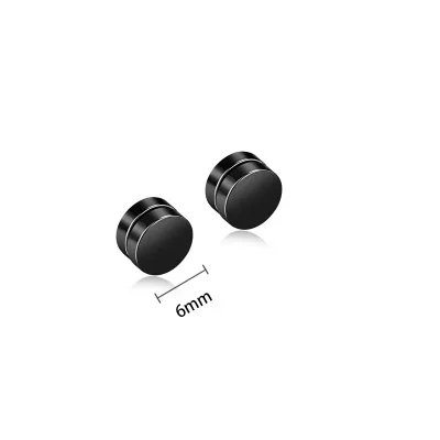 No Ear Hole Women Men Magnetic Stainless steel Stud Earrings Black Patch Health Jewelry Magnets Of Lazy Paste Slim Patch