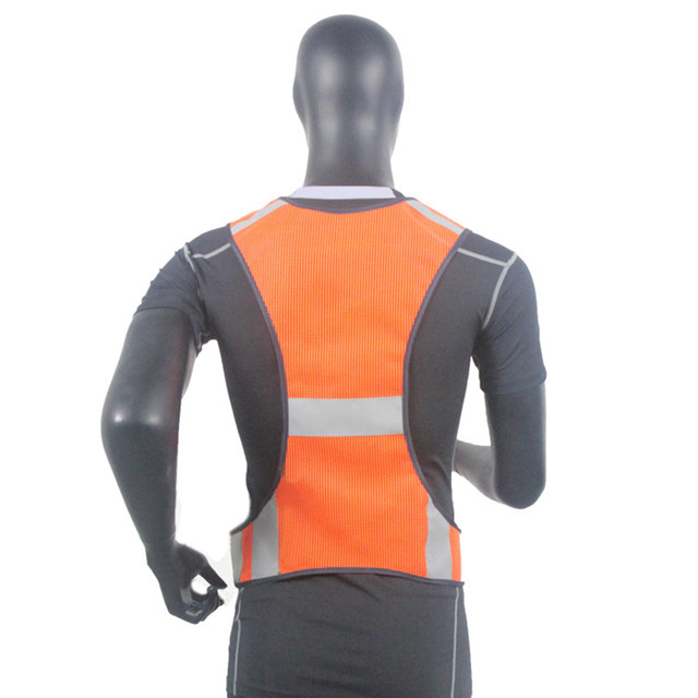 Running High Visibility Reflective Vest Fluorescent Yellow Orange Security Waistcoat For Night Work Outdoor Running Riding Vests