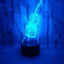 Инструмент Скрипка 3D светодиодный USB огни красочные декоративные лампы холодный музыкальный инструмент лампы для малыша Спальня