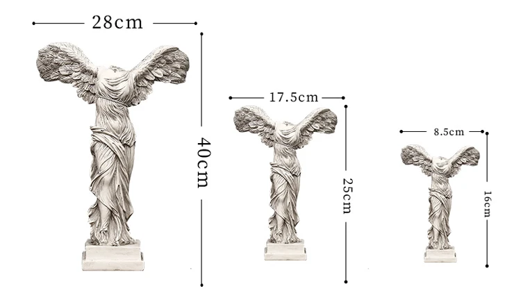 Статуя Виктории в европейском стиле, скульптура из смолы, богиня Виктории, самодельные украшения для дома, студийные украшения