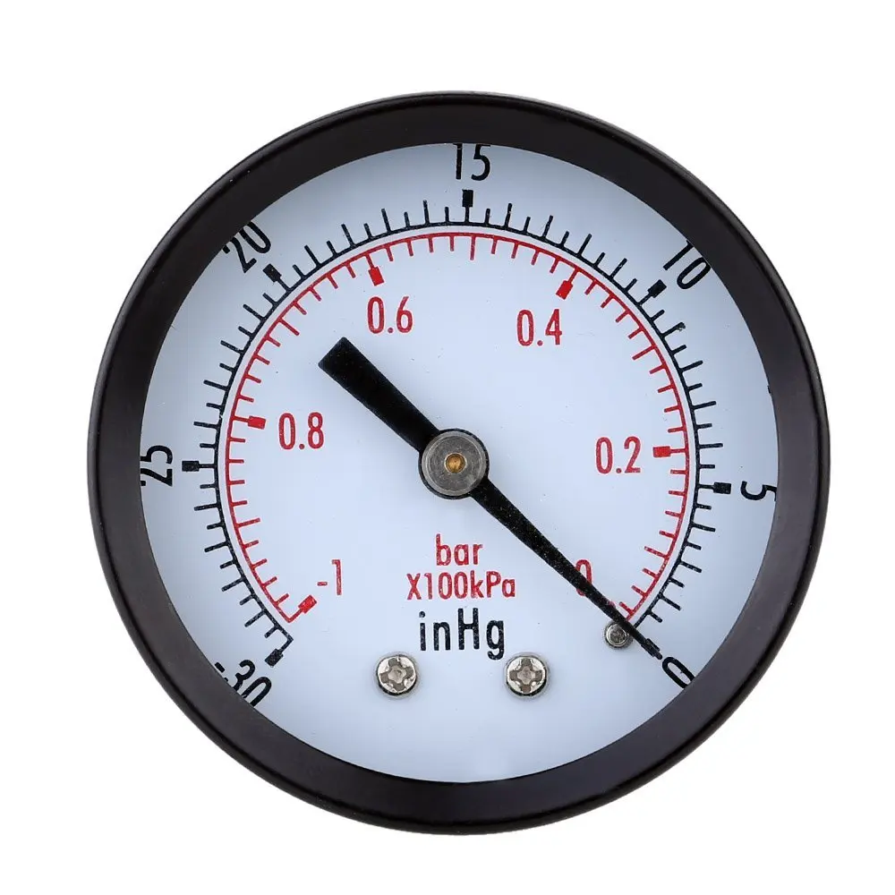 Pressure Gauge 0 30inHg 0 1 bar Mini Dial Air vacuum pressure gauge