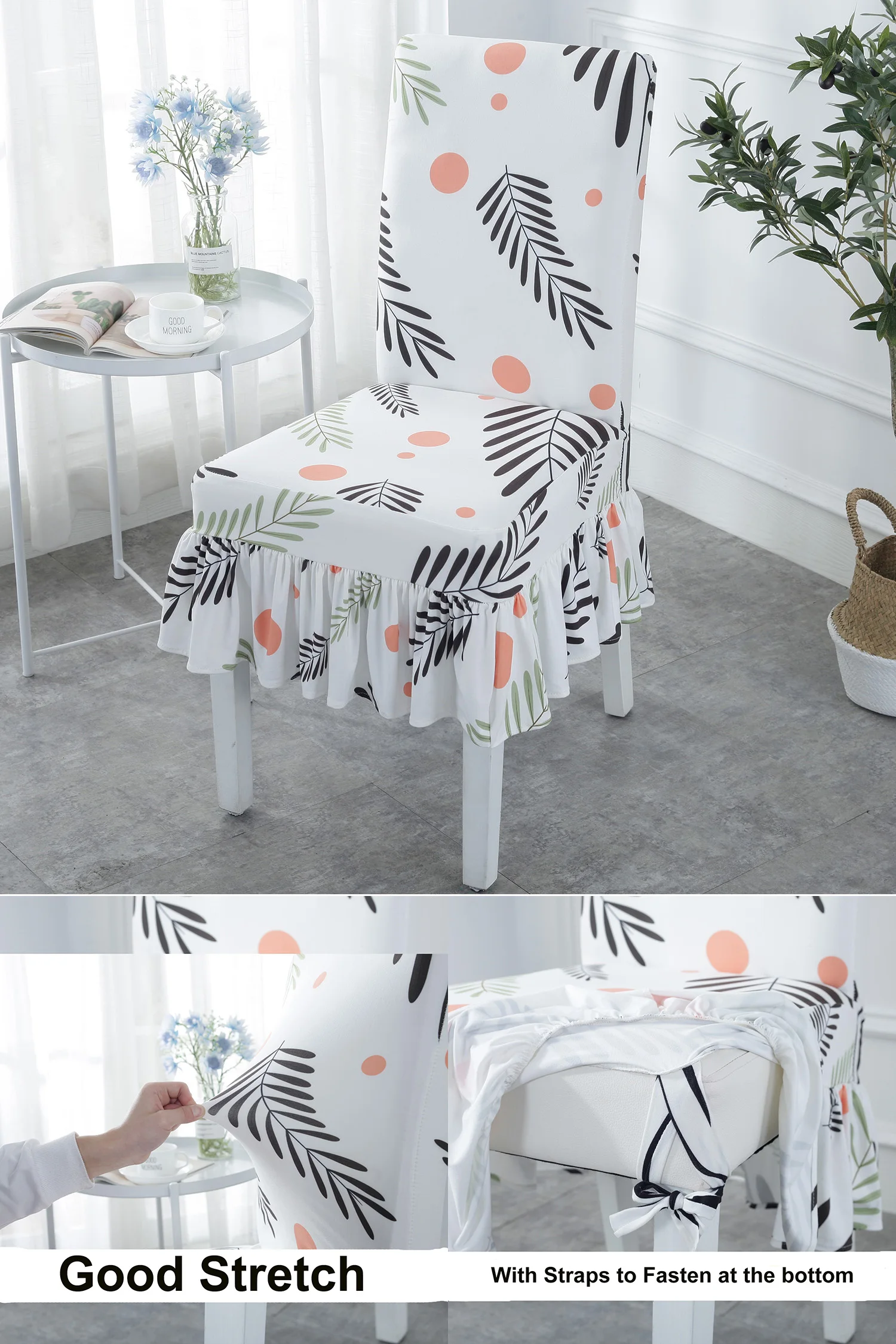 Fundas de LICRA para sillas de comedor, cubierta estampado elegante para proteger las sillas de derrames, manchas, suciedad, desgaste desgastado - AliExpress