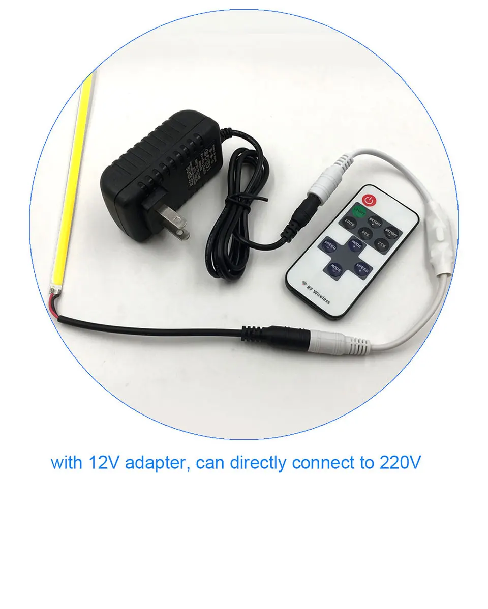 5-24V Mini RF Wirleless LED Controller 5V 12V 24V Dimmer for LED Strip Lamp Bulb Lights Dimming DC Wire Connector Remote Control (11)