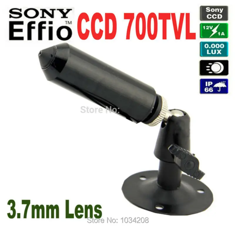 Effio e CCD 700TVL мини цилиндрическая камера с отверстием для отверстия Sony кронштейном