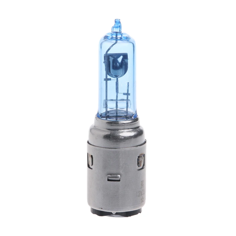Мотоциклетный DC 12V 35W BA20D головной светильник галогеновая лампа ксенон белый