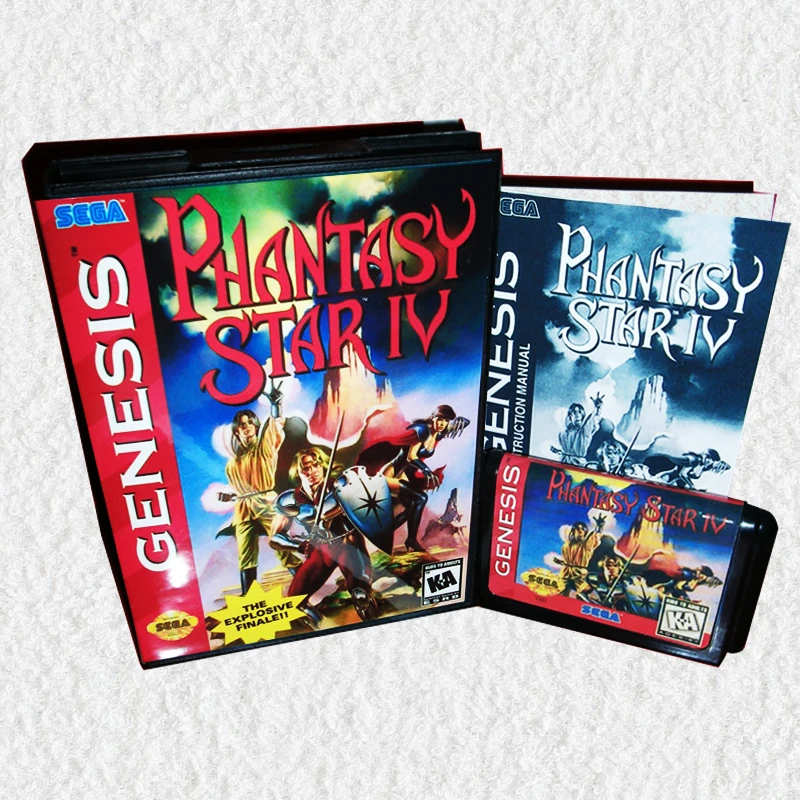 

Phantasy Star 4 US Cover with Box No Manual for Sega MegaDrive Video Game Console 16 bit MD Cartigrage