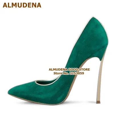 ALMUDENA/, модельные туфли в стиле пэчворк свадебные туфли-лодочки на высоком металлическом каблуке 12 см обувь для банкета и вечеринки туфли-лодочки без шнуровки с цветными блоками - Цвет: as picture
