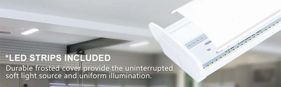 AntLux LED Tube Lights Linear Shop Puff Lighting Fixture LED1 Wraparound Light 40W 4ft Integrated for Workshop Garage 1,4,8 pack (5) 2