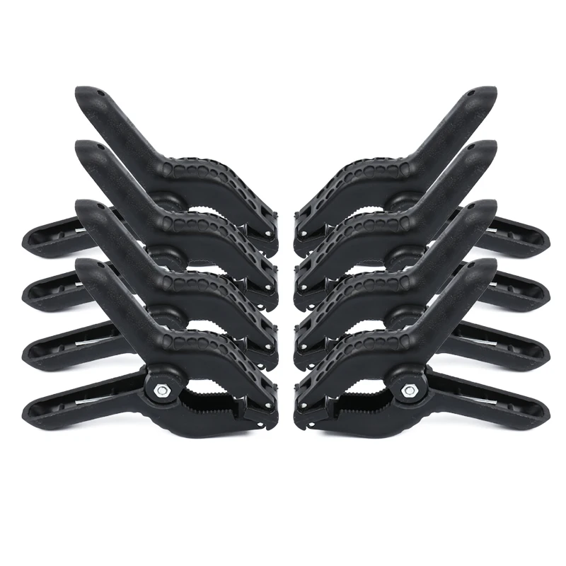 

New Brand 8pcs New High Quality Heavy Duty Plastic Backdrop Spring Clamp Stand Holder Clip For Photography Background Plate