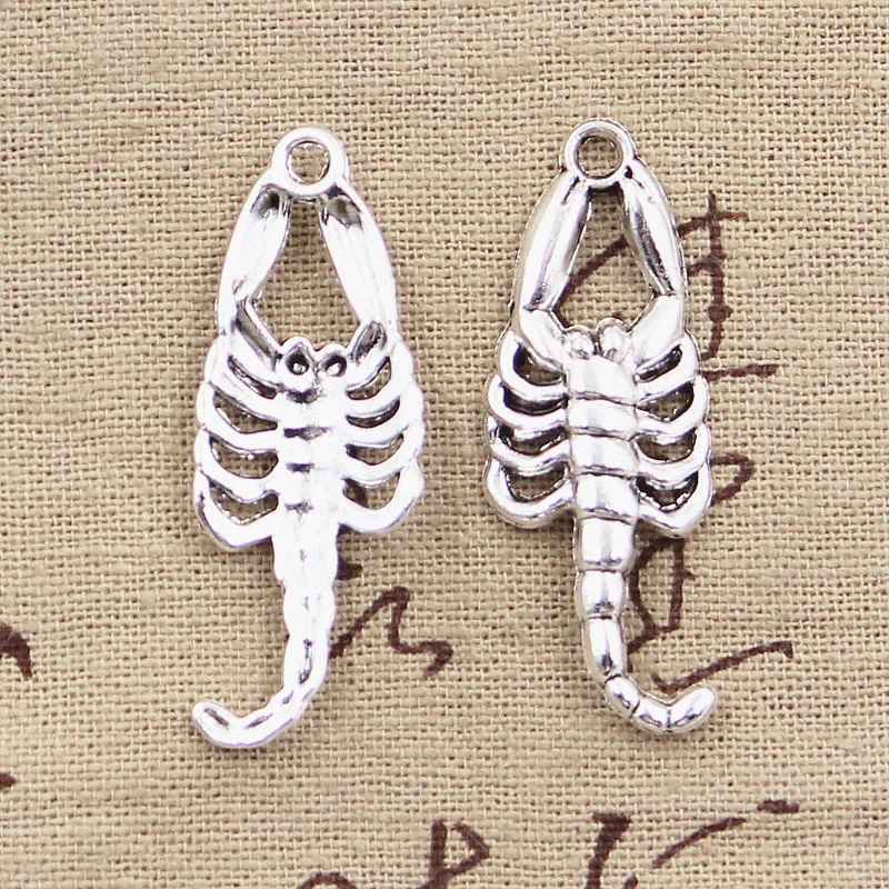 

5pcs Charms scorpion 41x15mm Antique Silver Plated Pendants Making DIY Handmade Tibetan Silver Finding Jewelry