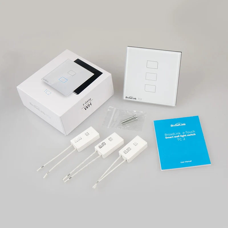 

86Size BroadLink TC2-3-EU Wall Switch, EU version Smart Wall Touch Switch, 3gang 1way, Switch remote Via Smartphone