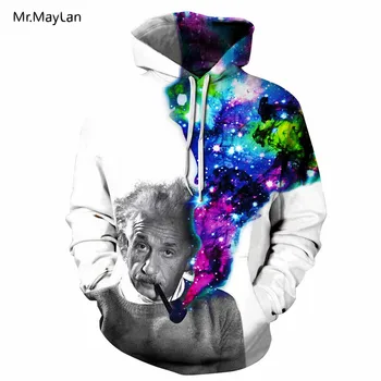 

Funny Einstein Smoking Print 3D Jacket Men/Women Hiphop Streetwear Hoodies Hooded Sweatshirts 2018 Fashion Boys Coat Tracksuits