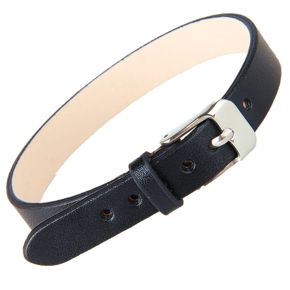 Unisex Men Leather Belt Bracelets & Bangles Adjustable Women Leather Wrist Cuff Buckle Punk